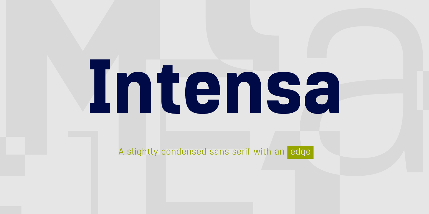 Пример шрифта Intensa